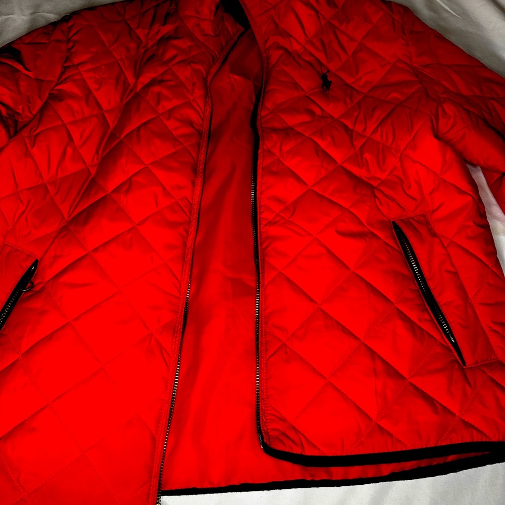RALPH LAUREN red quilt jacket